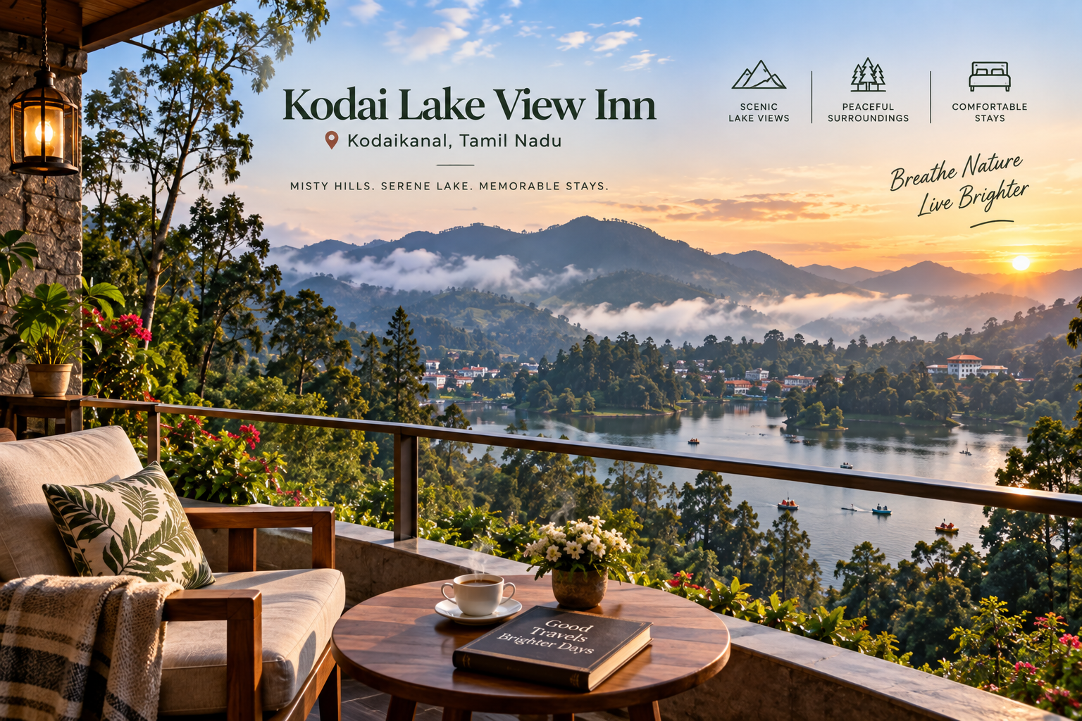 Kodaikanal misty hills lake